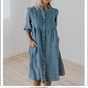 ROOLEE Jean midi dress